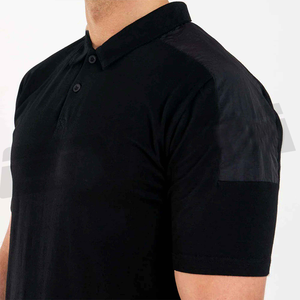 ใหม่เสื้อโปโลสีดำยุทธวิธีผู้ชายเสื้อยืดครึ่งแขนเสื้อกีฬาผ้าฝ้ายยืดพอดีตัวสำหรับใส่ไปยิมเสื้อยืดลำลองใส่ออกกำลังกายกลางแจ้ง - Product Image 3