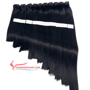 Extensiones de cabello de Color negro liso de hueso de tendencia caliente 100% cabello humano vietnamita sin procesar de la mejor calidad - Product Image 5