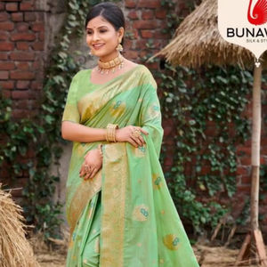 Colección de Sarees de Seda Reversibles Casuales de Última Moda de Bunawat Manju para Festivales, Ropa India y Pakistaní - Product Image 2