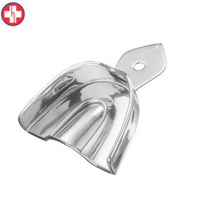 Plateau dentaire solide supérieur avec jante Taille 3 Acier inoxydable moyen 71x55mm Conception à code couleur - Product Image 4