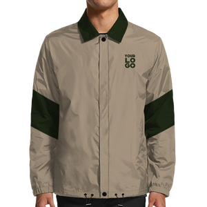 เสื้อแจ็คเก็ตโค้ชผ้าไนลอนโพลีเอสเตอร์สำหรับผู้ชาย - Product Image 5