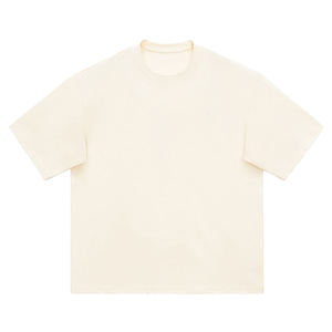 Camisetas transpirables para hombre, logotipo personalizado, cuello redondo, microfibra francesa, 100% algodón, camisetas con hombros caídos para hombre - Product Image 6