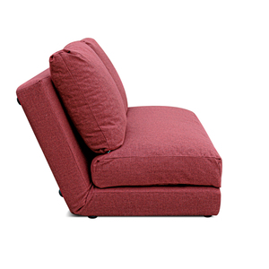 EVERGREENWEB Divano Letto Futon dal Design Moderno a 2 Posti con Schienale Regolabile e 2 Cuscini Comodi - Rosso Modulare Estensibile |   HOSHI - Product Image 3
