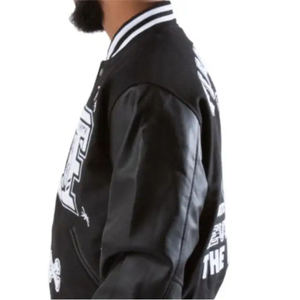 <b>Men's</b> Varsity <b>Jacket</b> <b>Summer</b> Streetwear Slim Fit Unisex 100% Wool Animal Print Quick Dry Breathable - Product Image 6