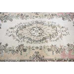 Vintage 3.7x6.46 ft Rug, Turkish Rug, <b>Brown</b> Ikat Rug <b>Wool</b> - Product Image 5