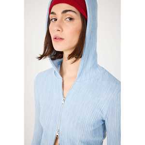 Cárdigan con Capucha y Cremallera con Estampado Informal para la Temporada de Otoño - Product Image 3