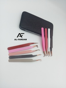 Pinzas de Acero Inoxidable con Puntas Doradas para Extensión de Pestañas, Color Personalizado, Pinzas de Aislamiento Rectas y Curvas - Product Image 6