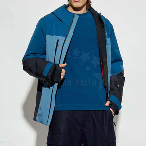 Chaqueta de Esquí con Capucha para Exteriores, Logotipo Frontal, Ecológica, Transpirable, Impermeable, Resistente al Frío, para Aventuras Invernales en la Nieve - Product Image 2