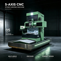 Machine de sculpture et de gravure CNC verticale à 5 axes Jinzuan 220V, facile à utiliser pour la sculpture sur marbre et granit