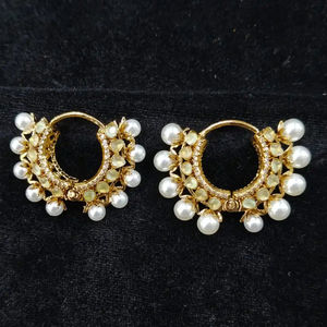 ชุดตุ้มหูแนวชนเผ่าทำจากทองเหลืองสไตล์อินเดียชุดปาร์ตี้งานแต่งงานของผู้หญิง - Product Image 1