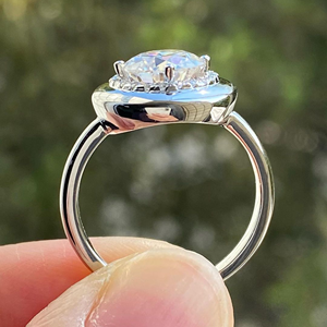 Top vente 1.75 carats Moissanite ronde coupe bague de fiançailles originale en or jaune 18 carats bijoux fins fêtes en gros - Product Image 3