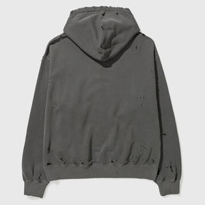 Vintage Acid Washed <b>Men</b> Hoodies Distressed Pullover Hoodies 450Gsm <b>Oversized</b> Cotton French Terry Long Sleeve <b>Hoodie</b> - Product Image 4