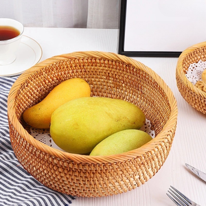 Tazón de servicio de ratán tejido a mano-Natural y ecológico de Vietnam Viet Fargimex - Product Image 4