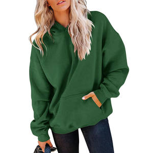 ODM 100% coton surdimensionné sérigraphié élégant femmes sweats coupe-vent en plein air mode Streetwear femmes sweats à capuche tricotés - Product Image 1