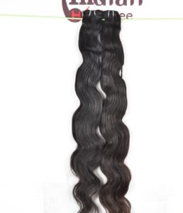 Extensions de cheveux humains indiens noirs 100% naturels, ondulés, pour femmes, non traités, cuticules alignées, extensions lâches à boucles profondes, pas chères - Product Image 1