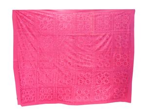Indian Hand-Stitched Cotton <b>Quilt</b> Coverlet Embroidered Mirror Work Bed Cover for Home Decor Bohemian Sofa Couch <b>Throw</b> Blanket - Product Image 5