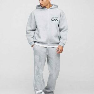 Conjuntos de chándal para hombre, sudadera de manga larga con cremallera completa, sudaderas con capucha y pantalones activos, conjuntos de 2 piezas, chándal - Product Image 2