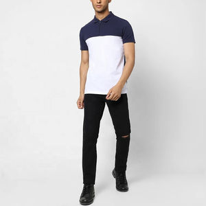 เสื้อโปโลสำหรับผู้ชายเสื้อสไตล์ลำลองผ้าคอตตอน100% แบบสวมหัวมีซิป1/4ทรงสลิมฟิต - Product Image 5