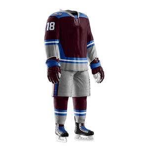 Uniforme de hockey sur glace pour hommes de qualité supérieure, léger, prix de gros, entièrement personnalisé, anti-rides, uniforme de hockey sur glace pour hommes - Product Image 2