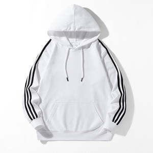 <b>Men's</b> <b>Hoodie</b> Drawstring Rib Hem Polyester Spandex Mixed Fabric <b>Hoodie</b> Loose Casual <b>Hoodie</b> for <b>Men</b> Custom Logo - Product Image 2