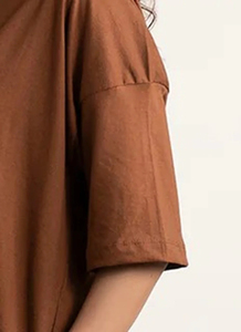 Camisetas de Mujer Transpirables Ecológicas Extra Grandes 100% Algodón Cuello Redondo Ajuste Holgado Manga Corta Blusa Casual de Verano Estilo Y2K - Product Image 5