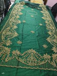 Tela de Georgette Bordada a Mano con Cuentas de Sonali Dirca, Ligera, Estilo Cruzado, Tejida, con Patrón - Product Image 3