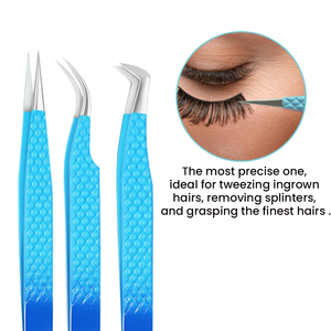 Precision Eyelash ExtensionTweezers Fiber Grip Volume Lash Tweezers Stainless Steel Manufacturer for Beauty Academies - Product Image 2