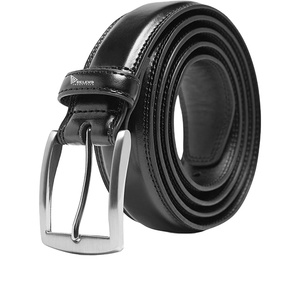 Cinturón de Cuero Vacuno para Hombre, Hebilla Clásica, Correa Ajustable, Duradero, Informal, Formal, Cómodo para Uso Diario - Product Image 1