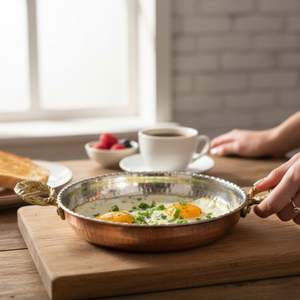 Patterned Design Cast Iron <b>Cookware</b> <b>Set</b> Thick Copper Pan & Egg Fry for Home Cooking Metal Kitchen Wok - Product Image 1