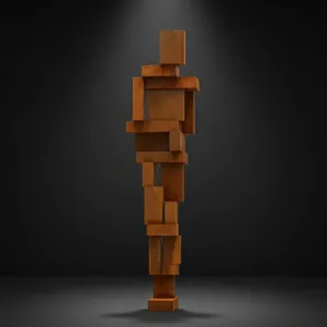Statue abstraite de décoration de place en acier corten durable avec technique de soudure par <span class=keywords><strong>Antony</strong></span> Gormley - Product Image 1