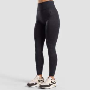 กางเกงเลกกิ้งไร้ตะเข็บเอวสูง HyperGlam Sports Wear พร้อมขอบยางยืด สีดำ-ระบายอากาศได้ดี สไตล์ฟิตเนส ฟรีไซส์ XS - Product Image 1