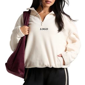 Sudadera de Mujer con Cuello Alto y Media Cremallera, Diseño Urbano Moderno, con Logotipo Personalizado y Mangas Completas, Precio de Fábrica para Compradores - Product Image 1