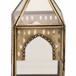 โคมไฟแก้วตกแต่งสไตล์โมร็อกโกตะวันออกที่แขวนเสาทองเหลืองสีทองหรูหราที่แขวนประดับบ้านตะขอโลหะ - Product Image 3