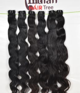 Cheveux humains vierges de qualité supérieure, tissage profond, brins indiens bruts, ondulation naturelle, cuticules alignées, Remy non traités, aspect naturel, exportés - Product Image 2