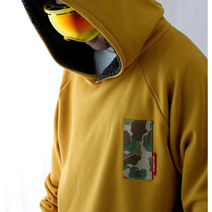 Sweat à capuche long pour homme, hiver, snowboard, ski, motif spécial, coupe oversize, épaules tombantes, personnalisable, 100% coton molletonné - Product Image 6