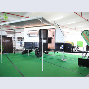 Manley 12 pies Off-Road Toy Hauler Camper Trailer Cama suave y cómoda Cocina externa Toldo Ducha para viajes al aire libre 4 personas - Product Image 5