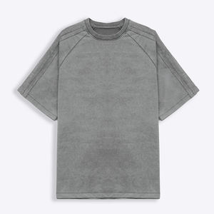 Camisetas lavadas con ácido de último diseño, camisetas de manga corta suaves personalizadas lavadas con ácido, camisetas informales lavadas con ácido de alto timbre para hombres - Product Image 2