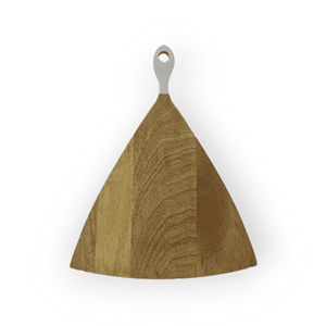 Cortador Triangular de madera de mango Natural de alta calidad, mango blanco, tabla de servicio de corte artesanal con estilo ecológico para exteriores - Product Image 1