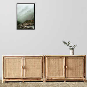 Mueble Zapatero de Ratán Natural de Primera Calidad, Moderno, con Cajones para Sala de Estar - Product Image 4