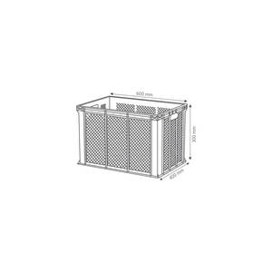 MIYAGO Caja de almacenamiento perforada de plástico de 400x600x300mm para estanterías de garaje - Product Image 2
