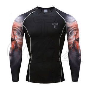 Camisetas de Compresión para Hombre con Logotipo Personalizado, Secado Rápido, Spandex/Poliéster 220g para Entrenamiento y Jogging - Product Image 6
