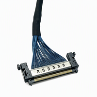 Câble d'affichage LVDS personnalisé avec connecteur JAE FI-RE51S-HL FI-R 41 broches 51 broches, écran LCD, blindage tressé en PVC, OEM