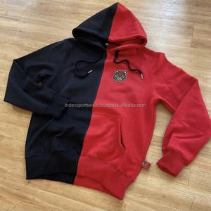 Pull à capuche d'hiver pour hommes Polaire personnalisée Polyester/coton teint uni Vente en gros - Product Image 4