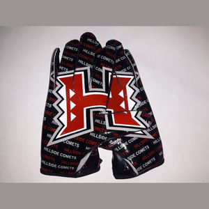 Gants de football avec logo personnalisé-Paume antidérapante en cuir synthétique durable et poignée complète pour le sport - Product Image 1