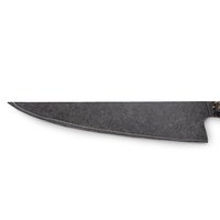 Couteau de chef de cuisine Santoku fait à la main avec lame en acier au carbone et manche en résine doté d'une belle gaine en cuir design