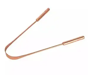 Limpiador de lengua Cobre Ecológico en forma de U Limpiador de lengua de cuidado bucal plano con logotipo personalizado disponible al mejor precio - Product Image 1