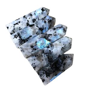 Venta al por mayor Natural Rainbow Moonstone Jembo Flashy REIKI Meditación Cristales Feng Shui Piedra Semipreciosa Artesanía - Product Image 1