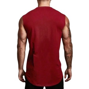 Logo personnalisé maillot de corps Gym entraînement hommes sans manches T-shirt gilet hommes blanc débardeur lavage à l'acide sans manches t-shirt - Product Image 3
