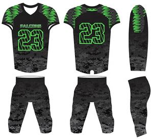 Ensemble de maillots de football américain personnalisés respirants pour adultes, manches courtes, 100% polyester, anti-UV, meilleur prix - Product Image 4