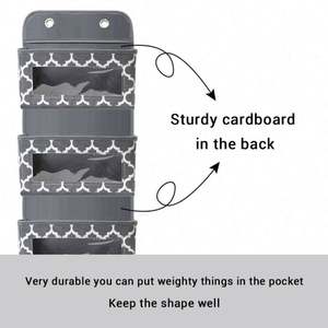 Organisateur mural suspendu à accrocher au-dessus de la porte avec poche en PVC transparent pour la literie, les outils, les cosmétiques, la papeterie et les articles divers - Product Image 2